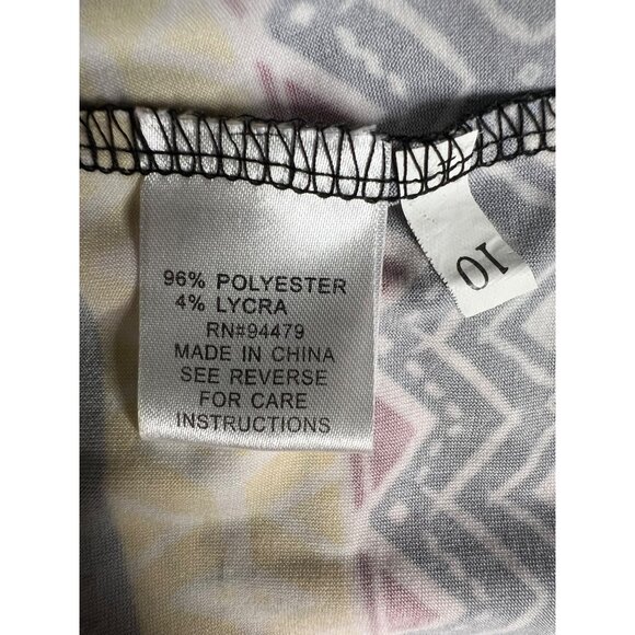 Magic beaded tube top maxi XL dress stretch geo print Y2K 70’s - Picture 9 of 10